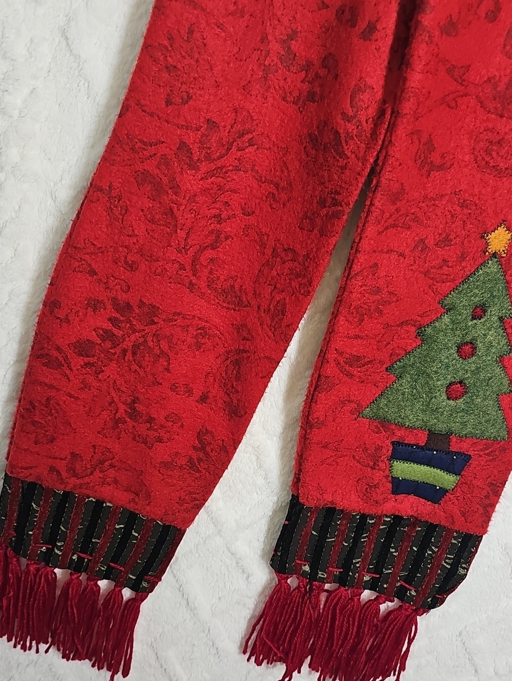 Felt Christmas Scarf & Matching Crossbody Purse * Snowman * Tree - Picture 7 of 12